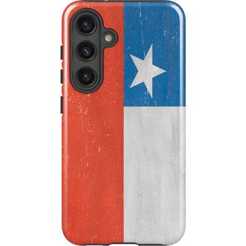 Chile Flag Distressed Galaxy S24 Plus Impact Case
